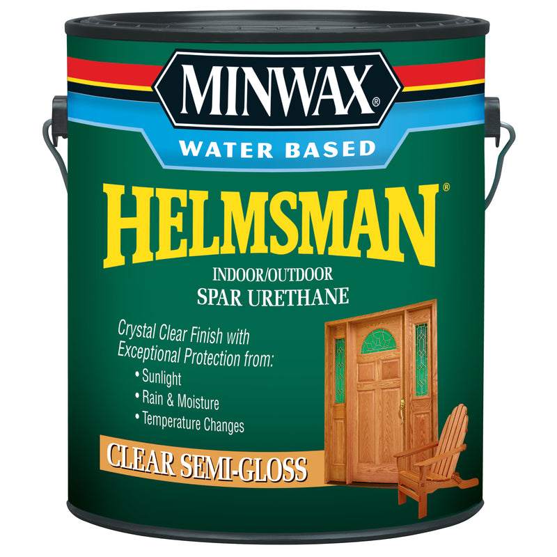 Minwax Helmsman Semi-Gloss Clear Water-Based Spar Urethane 1 gal