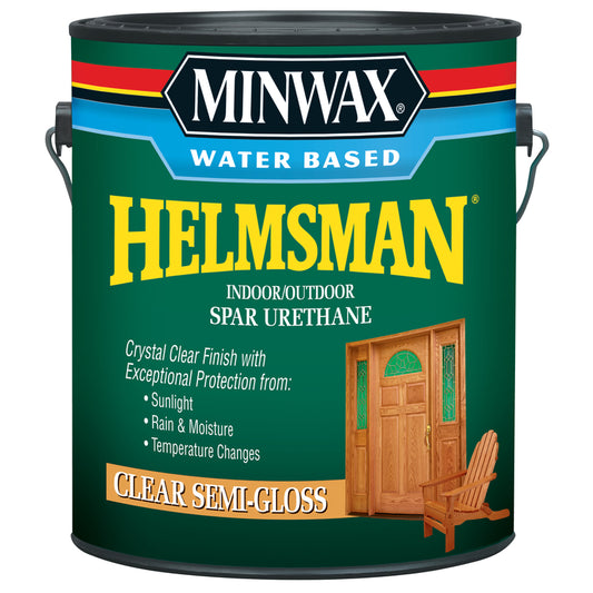 Minwax Helmsman Semi-Gloss Clear Water-Based Spar Urethane 1 gal