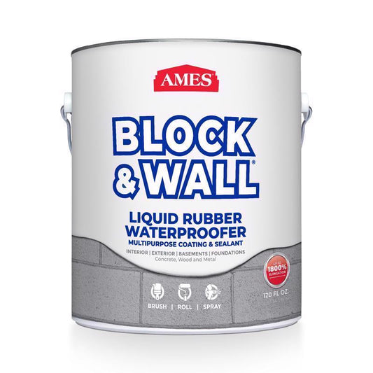AMES Block & Wall White Liquid Rubber Waterproof and Sealer