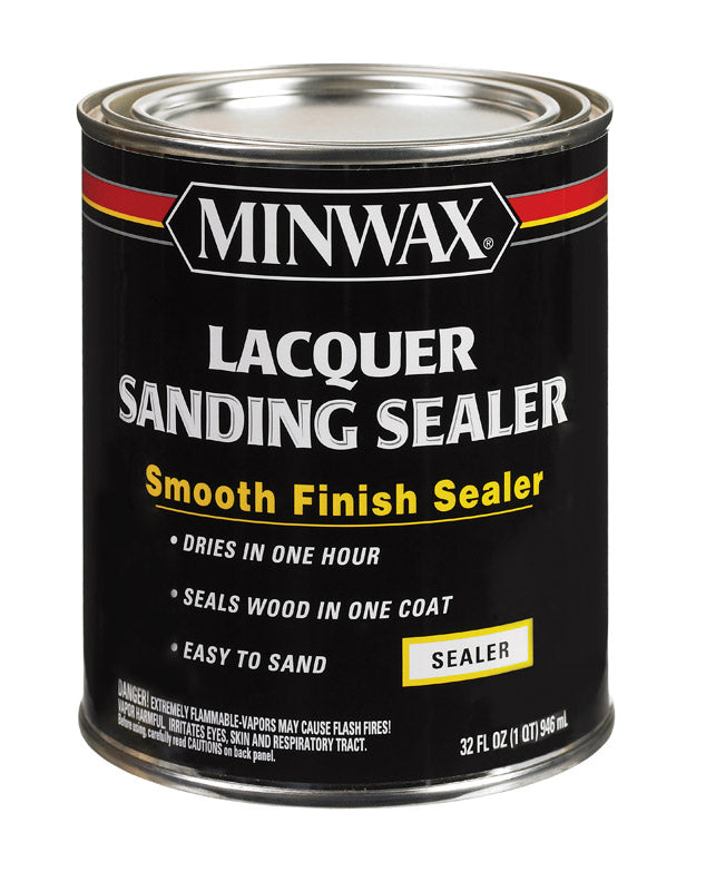 Minwax Smooth Clear Oil-Based Lacquer Sanding Sealer 1 qt