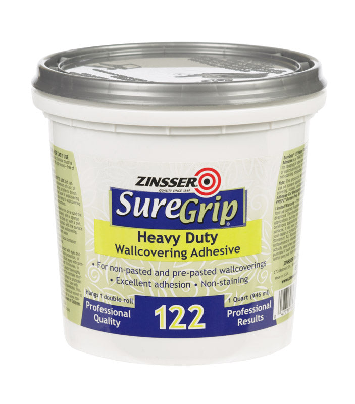 Zinsser SureGrip High Strength Clear Wallcovering Adhesive 1 qt
