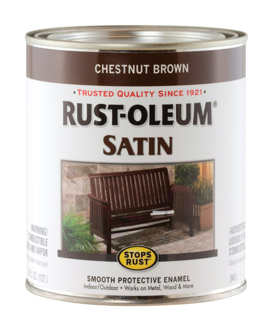 Rust-Oleum Stops Rust Indoor and Outdoor Chestnut Brown Protective Paint 1 qt