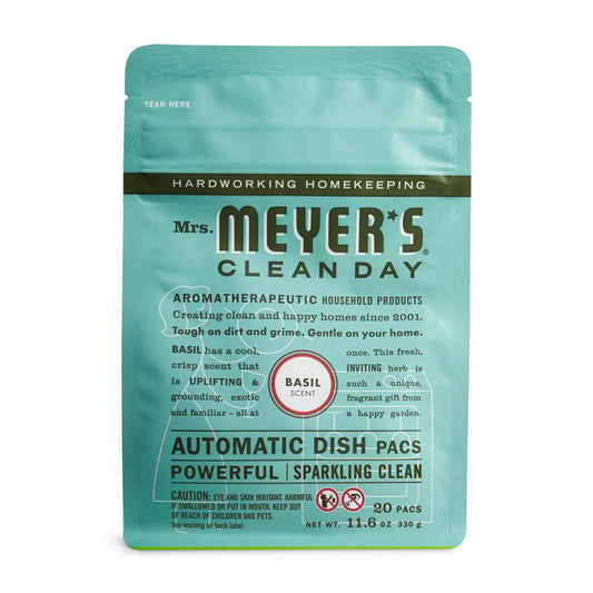 Mrs. Meyer's Clean Day Basil Scent Powder Dishwasher Detergent 11.6 oz 20 pk