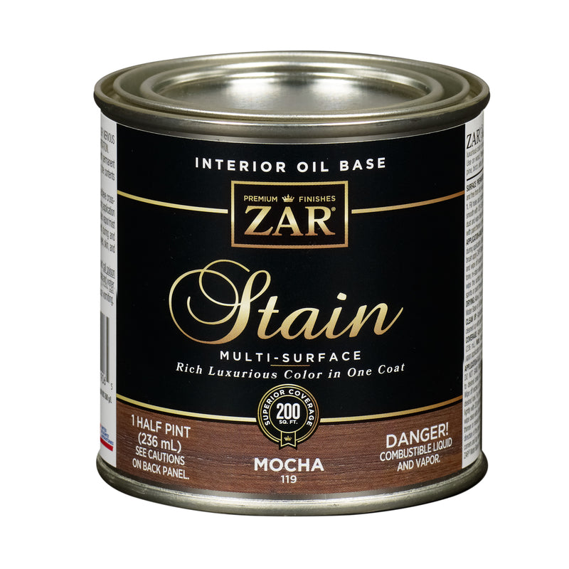 ZAR Semi-Transparent Mocha Oil-Based Polyurethane Wood Stain 1/2 pt