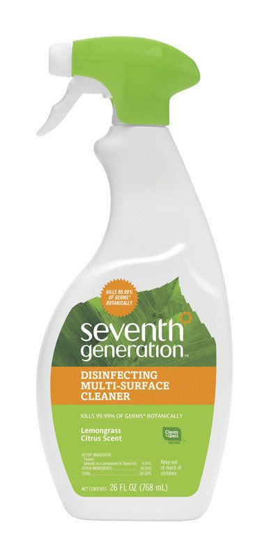 Seventh Generation Lemongrass Citrus Scent Disinfectant Cleaner 26 oz 1 pk