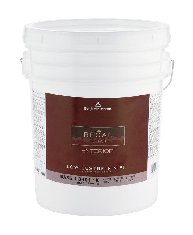 Benjamin Moore Regal Select Paint Acrylic Exterior Low Lustre  Base 1  5 gal. Low VOC   4 hr.