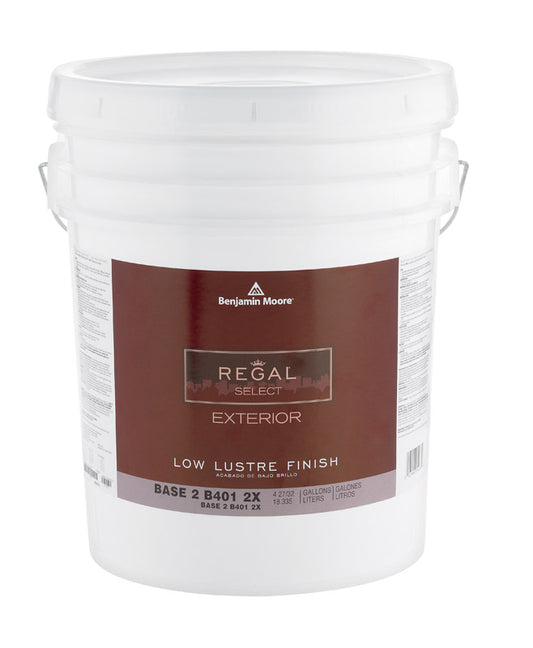 Benjamin Moore Regal Select Paint Acrylic Exterior Low Lustre  Base 2  5 gal. Low VOC   4 hr.