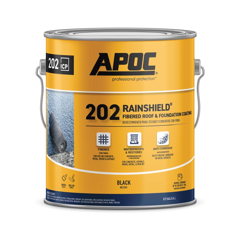 APOC Rainshield Gloss Black Asphalt Roof And Foundation Coating 1 gal