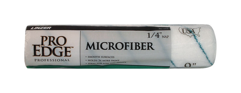 Linzer Pro Edge Microfiber 9 in. W X 1/4 in. Regular Paint Roller Cover 1 pk