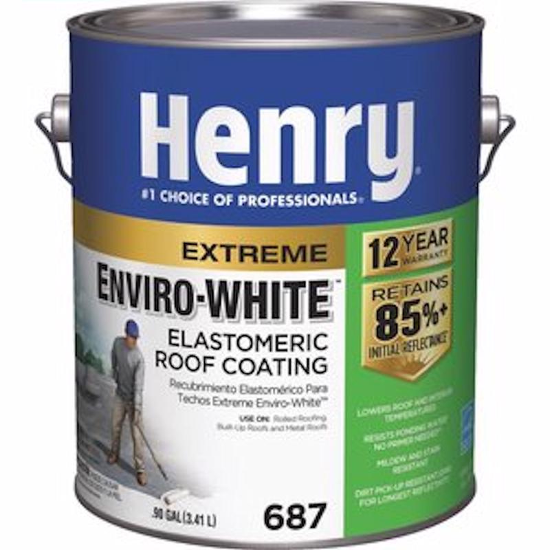 Henry Smooth White Elastomeric Roof Coating 1 gal