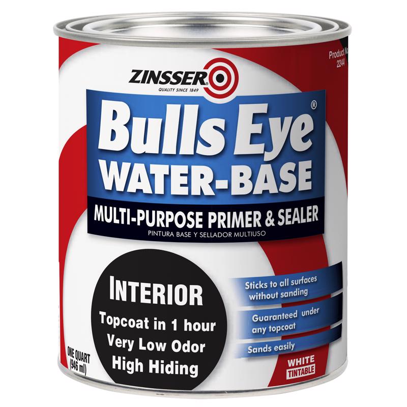 Zinsser Bulls Eye White Flat Water-Based Acrylic Primer and Sealer 1 qt