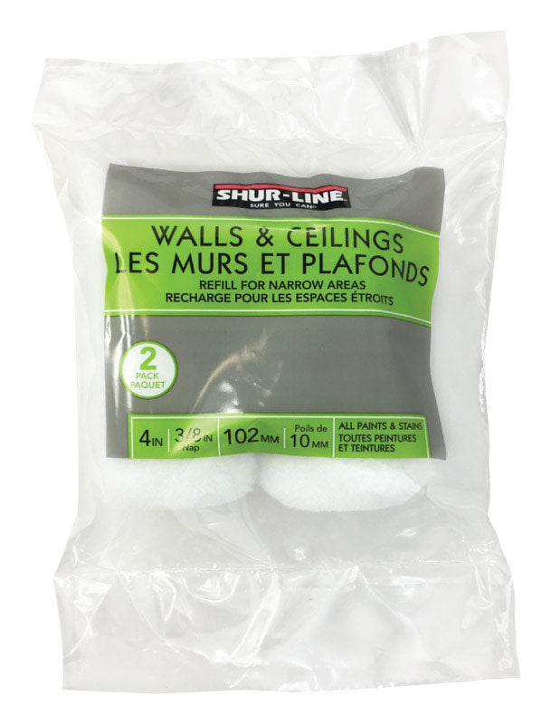 Shur-Line Knit 4 in. W X 3/8 in. Trim Paint Roller Cover 2 pk