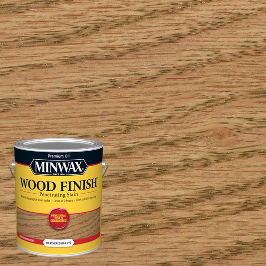 Minwax Wood Finish Semi-Transparent Weathered Oak Oil-Based Penetrating Stain 1 gal
