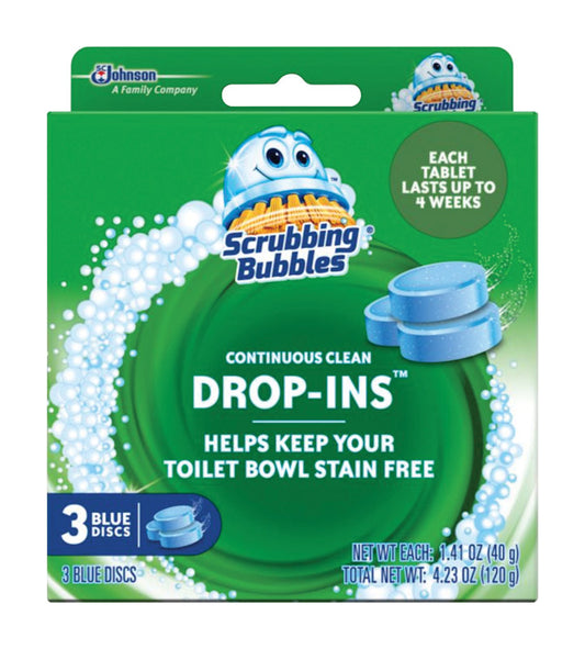 Scrubbing Bubbles Drop-Ins No Scent Toilet Bowl Cleaner 4.23 oz Tablet