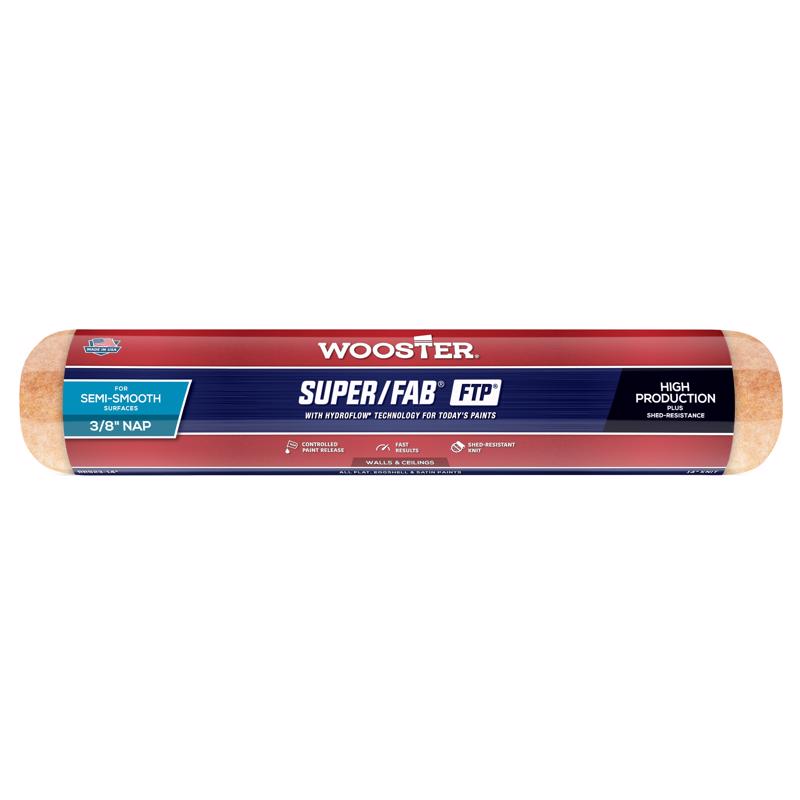 Wooster Super/Fab FTP Synthetic Blend 14 in. W X 3/8 in. Regular Paint Roller Cover 1 pk