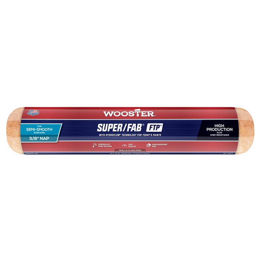 Wooster Super/Fab FTP Synthetic Blend 14 in. W X 3/8 in. Regular Paint Roller Cover 1 pk