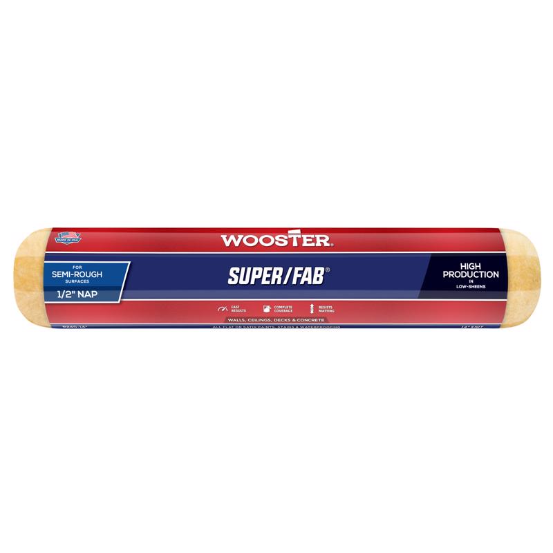 Wooster Super/Fab Knit 14 in. W X 1/2 in. Regular Paint Roller Cover 1 pk