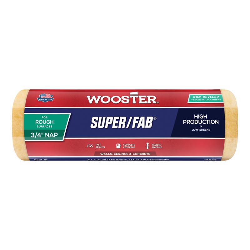 Wooster Super/Fab Knit 9 in. W X 3/4 in. Regular Paint Roller Cover 1 pk