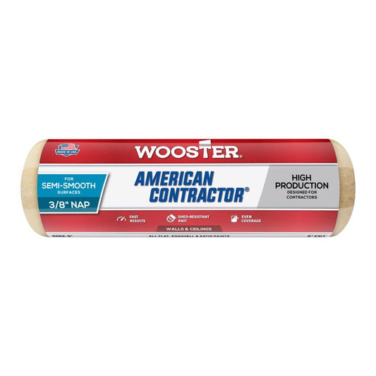 Wooster American Contractor Knit 9 in. W X 3/8 in. Regular Paint Roller Cover 1 pk