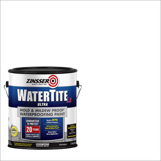 Zinsser WaterTite White Smooth Waterproofing Paint 1 gal