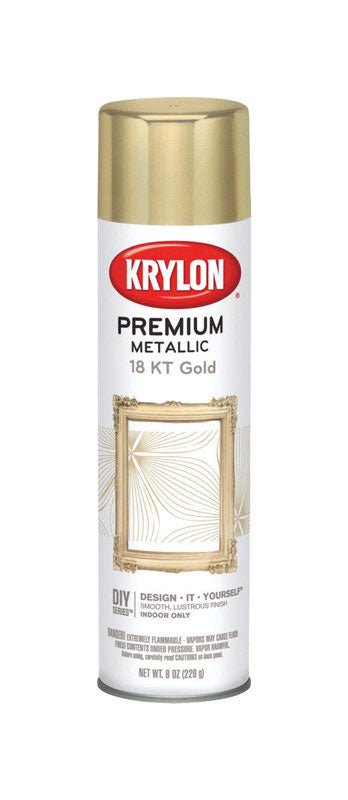 Krylon Gloss 18 KT Gold Metallic Spray Paint 8 oz