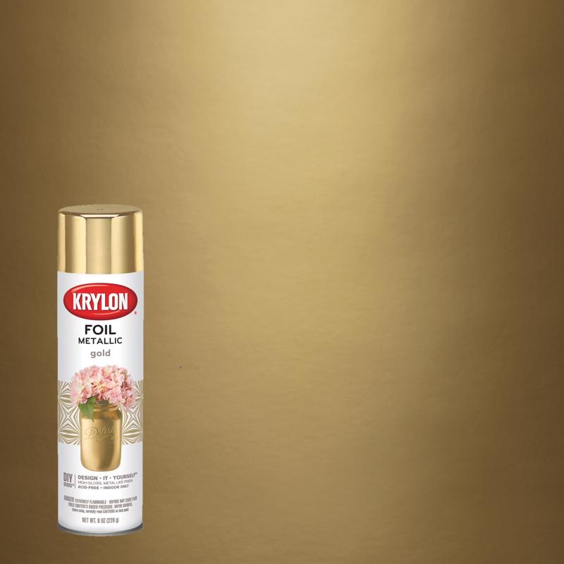Krylon Premium Foil Gold Metallic Spray Paint 8 oz