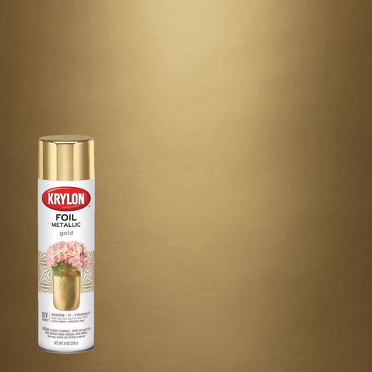 Krylon Premium Foil Gold Metallic Spray Paint 8 oz