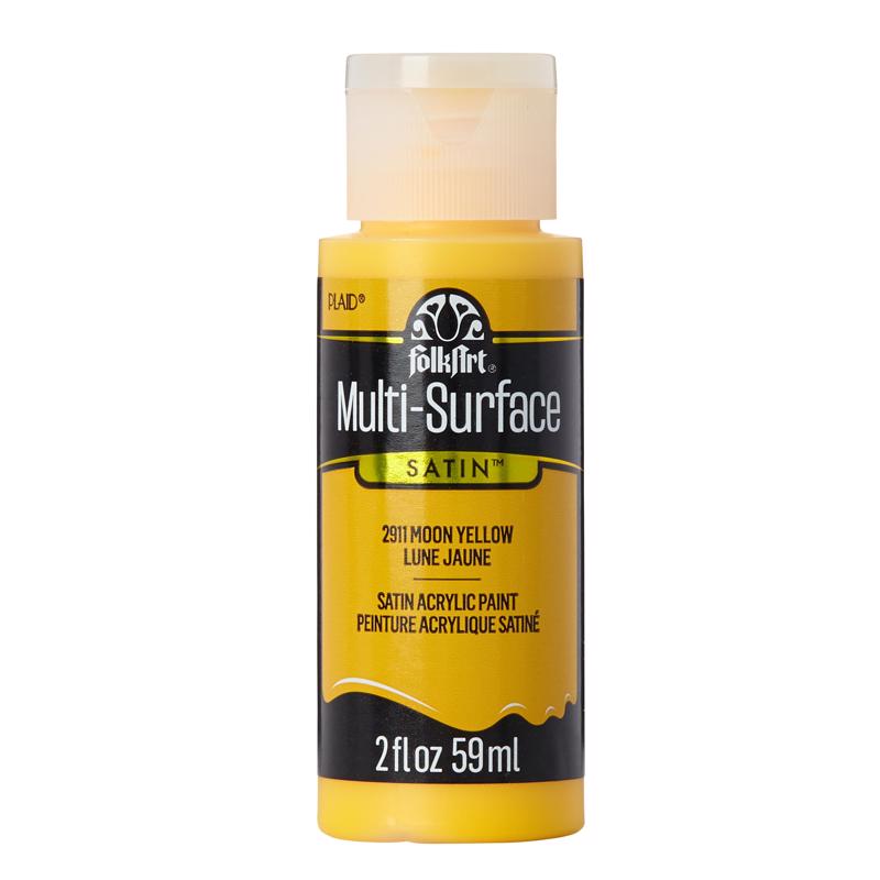 Plaid FolkArt Satin Moon Yellow Hobby Paint 2 oz