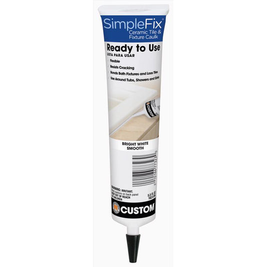 Custom Building Products SimpleFix Bright White Siliconized Acrylic Tile Caulk 5.5 oz