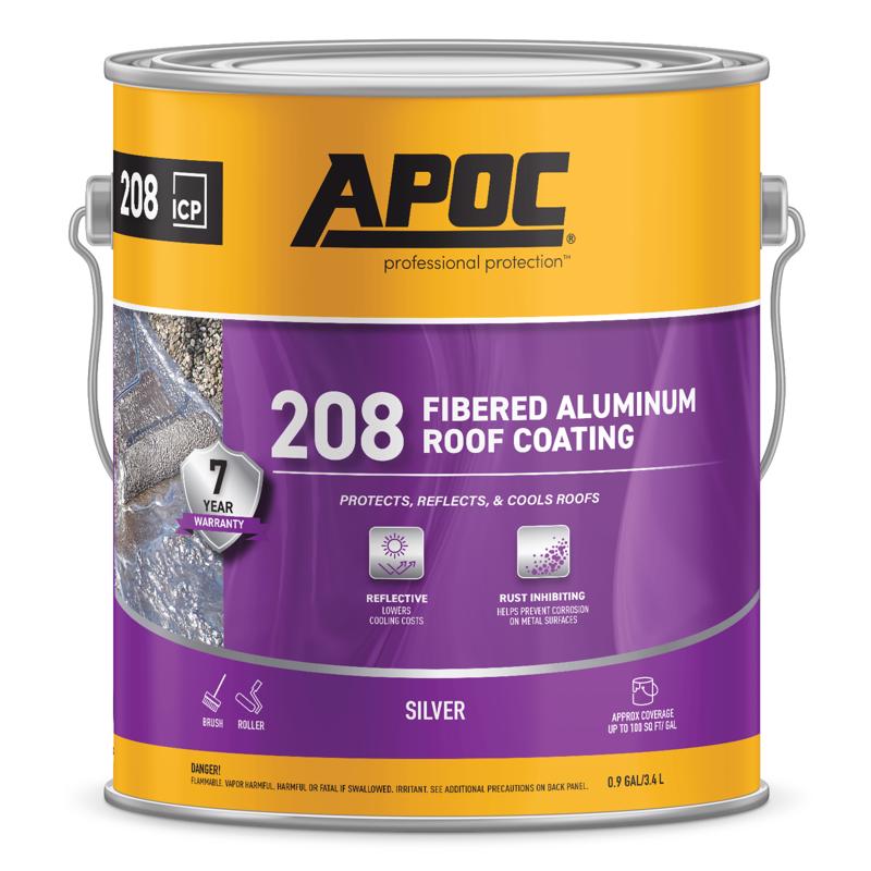APOC High-Gloss Silver Fibered Aluminum Roof Coating 1 gal