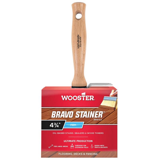 Wooster Bravo Stainer 4-3/4 in. Firm Flat Stain Brush