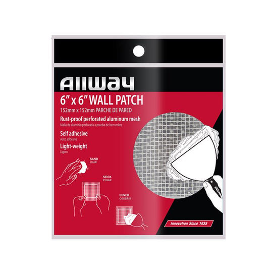 Allway 6 in. L X 6 in. W Fiberglass White Self Adhesive Drywall Mesh Patch
