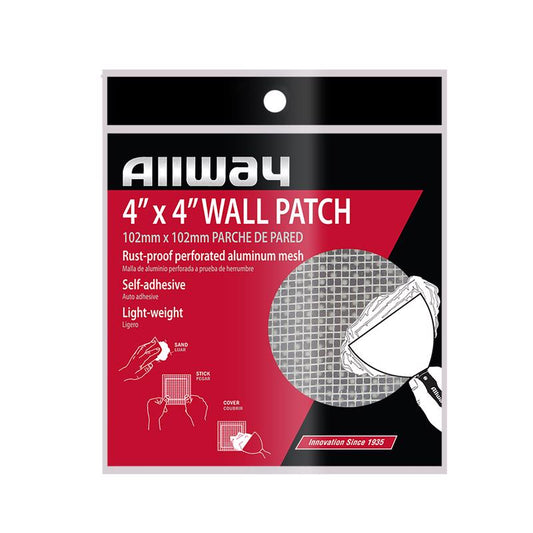 Allway 4 in. L X 4 in. W Fiberglass White Self Adhesive Drywall Mesh Patch