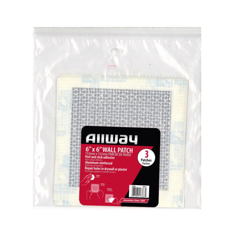 Allway 6 in. L X 6 in. W Fiberglass White Self Adhesive Wall Repair Patch