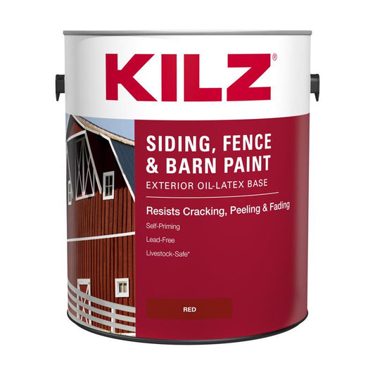 KILZ Flat Barn Red Oil-Based Barn and Fence Paint Exterior 1 gal