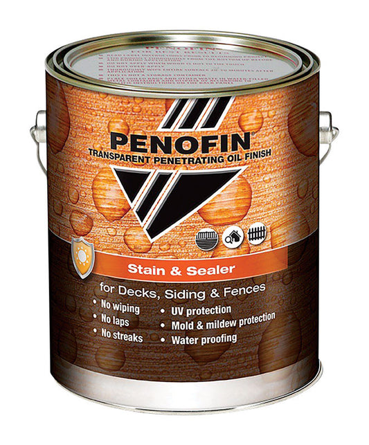 Penofin Transparent Matte Redwood Oil-Based Alkyd Stain and Sealer 1 gal