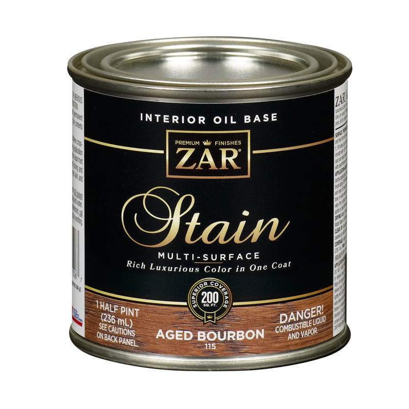 ZAR Semi-Transparent Aged Bourbon Oil-Based Polyurethane Wood Stain 1/2 pt
