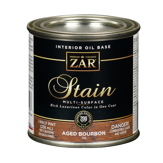 ZAR Semi-Transparent Aged Bourbon Oil-Based Polyurethane Wood Stain 1/2 pt