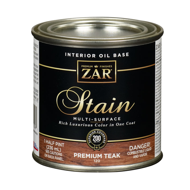 ZAR Semi-Transparent Premium Teak Oil-Based Polyurethane Wood Stain 1/2 pt