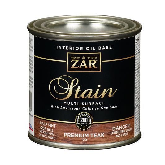 ZAR Semi-Transparent Premium Teak Oil-Based Polyurethane Wood Stain 1/2 pt