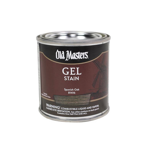Old Masters Semi-Transparent Spanish Oak Oil-Based Alkyd Gel Stain 1/2 pt