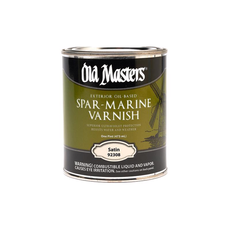 Old Masters Satin Clear Oil-Based Marine Spar Varnish 1 pt
