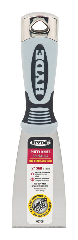 Hyde Pro 2 in. W X 7-3/4 in. L Stainless Steel Stiff Putty Knife