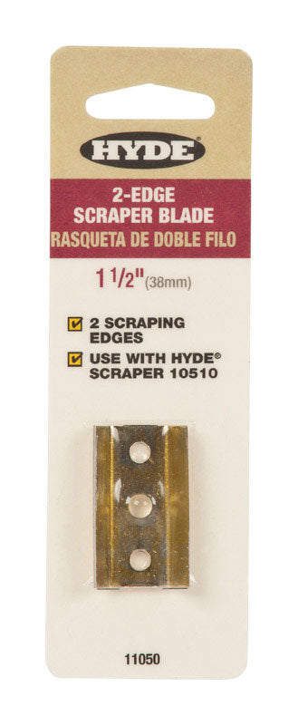 Hyde 1-1/2 in. W High Carbon Steel Double Edge Scraper Blade