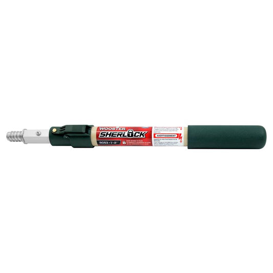 Wooster Sherlock Telescoping 2 ft. L X 1.86 in. D Aluminum/Fiberglass Extension Pole Beige/Green