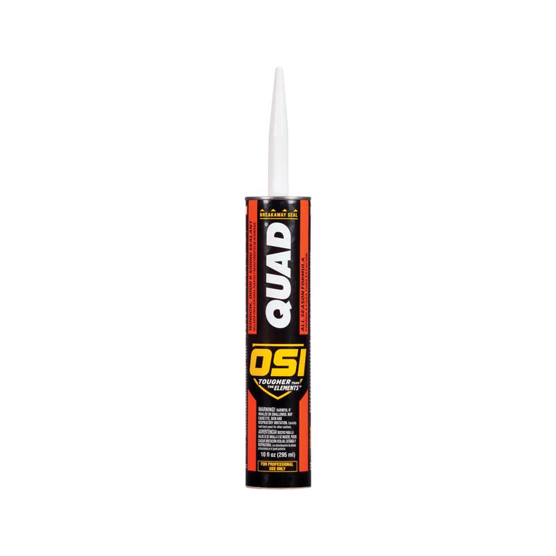 OSI Quad White Elastomeric Polymers Door/Siding/ Window Sealant 10 oz