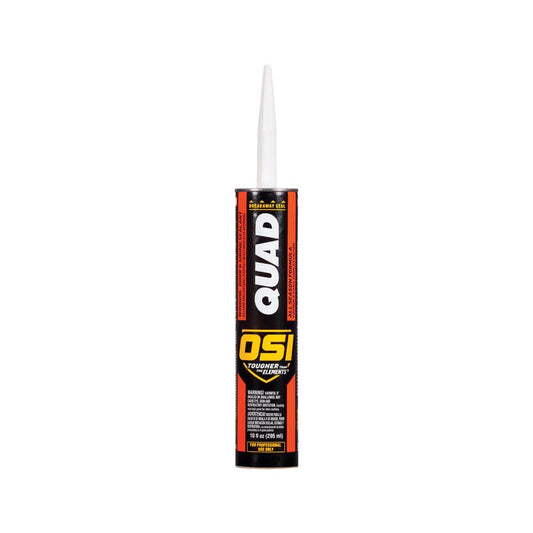 OSI Quad White Elastomeric Polymers Door/Siding/ Window Sealant 10 oz