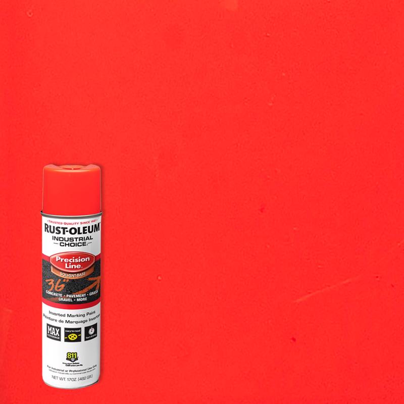 Rust-Oleum Industrial Choice Gloss Fluorescent Red-Orange Marking Paint 17 oz