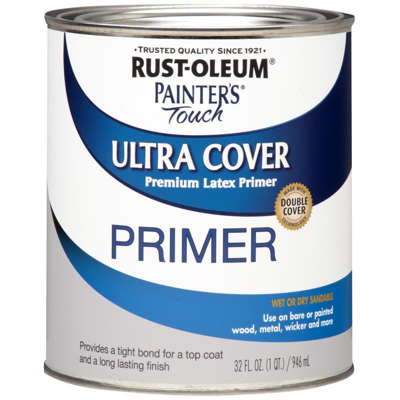 Rust-Oleum Painter's Touch Gray Flat Water-Based Acrylic Ultra Cover Primer 1 qt
