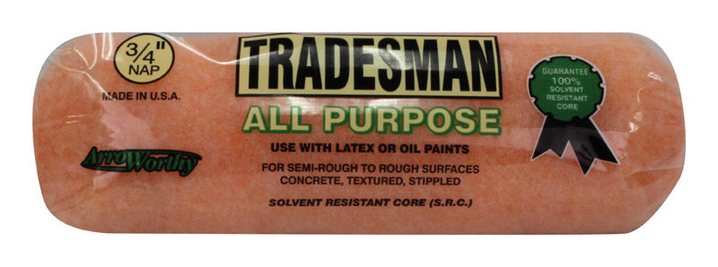 ArroWorthy Tradesman Polyester 9 in. W X 3/4 in. Paint Roller Cover 1 pk